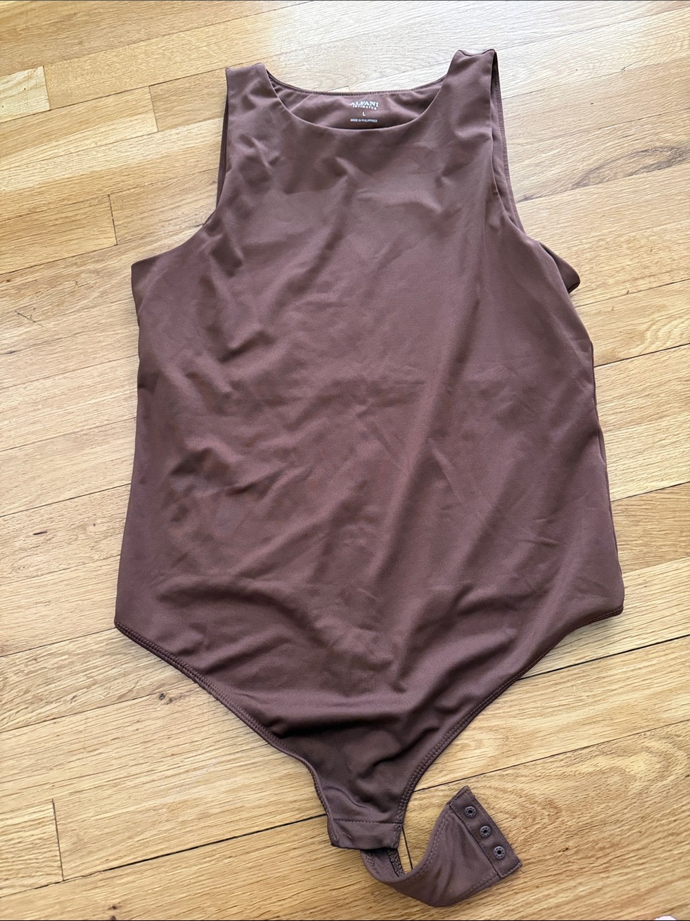Alfani Chocolate Brown Sleeveless Bodysuit